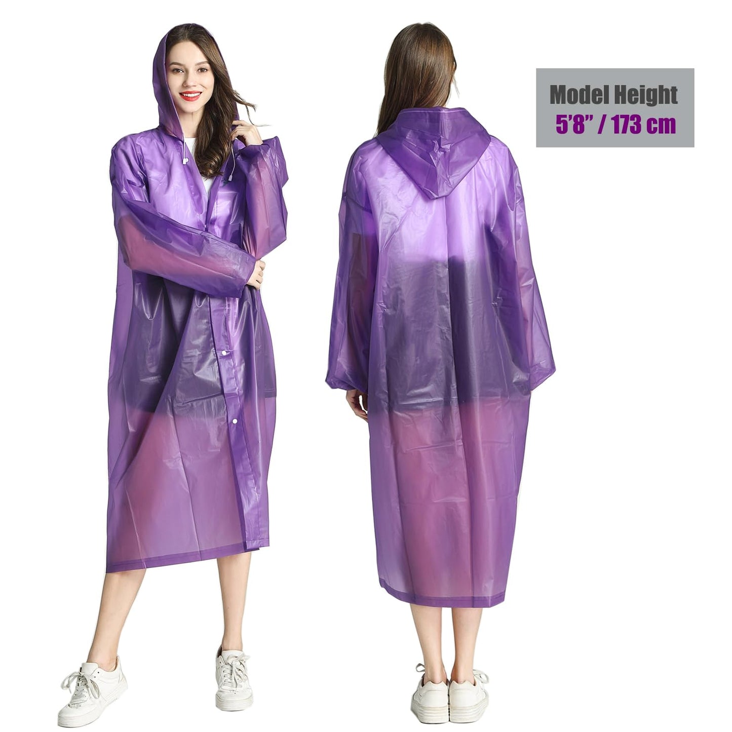 EVA Portable Rain Jackets with Hood