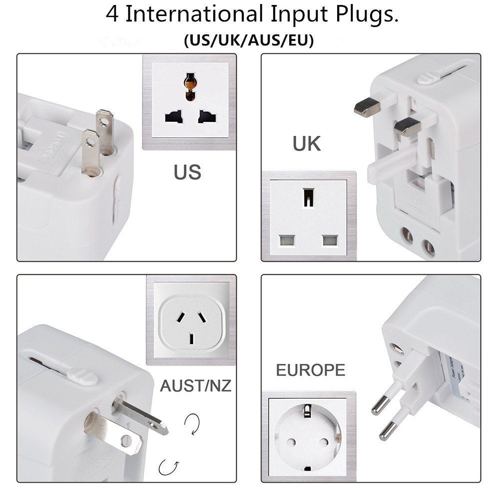 Universal Travel Adapter with USB C