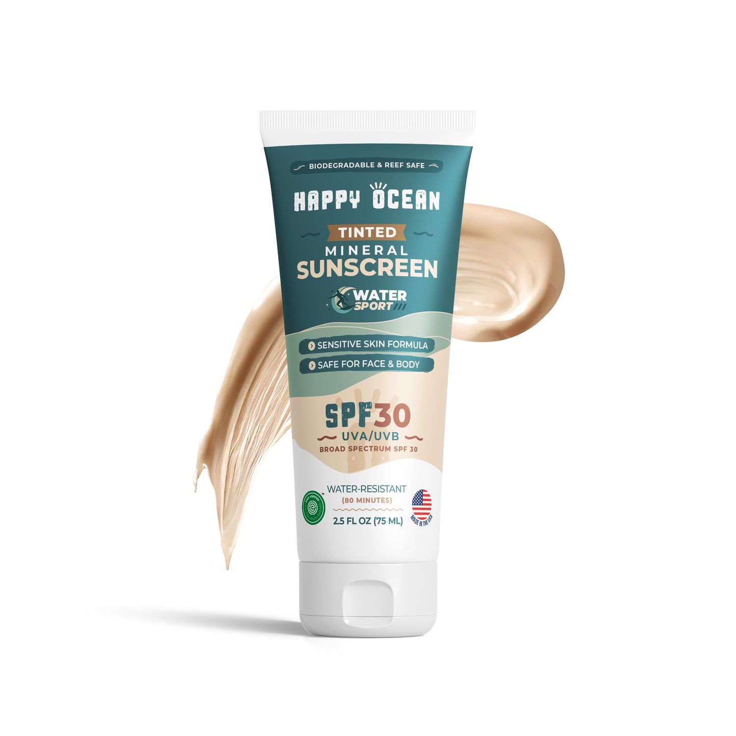 Sunscreen SPF 45 Biodegradable | Happy Ocean