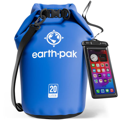 Earth Pak 55L Waterproof Dry Bag with Phone Pouch