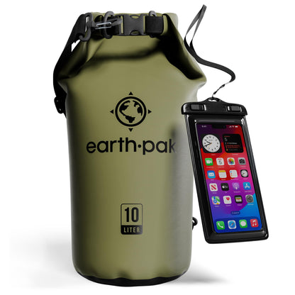 Earth Pak 55L Waterproof Dry Bag with Phone Pouch