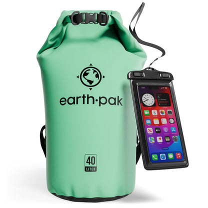 Earth Pak 55L Waterproof Dry Bag with Phone Pouch