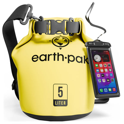 Earth Pak 55L Waterproof Dry Bag with Phone Pouch