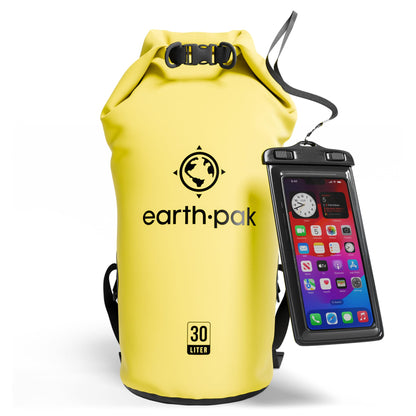 Earth Pak 55L Waterproof Dry Bag with Phone Pouch