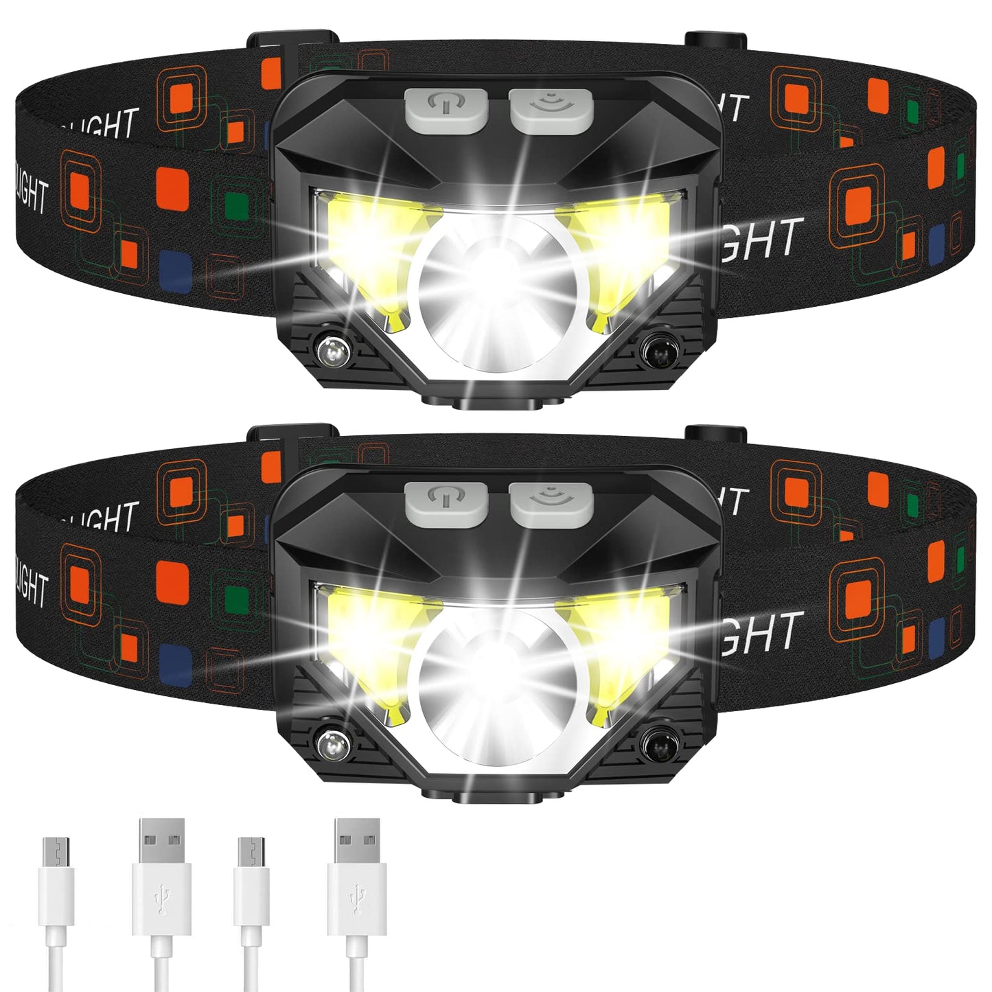 1200 Lumens Headlamp 2-Pack