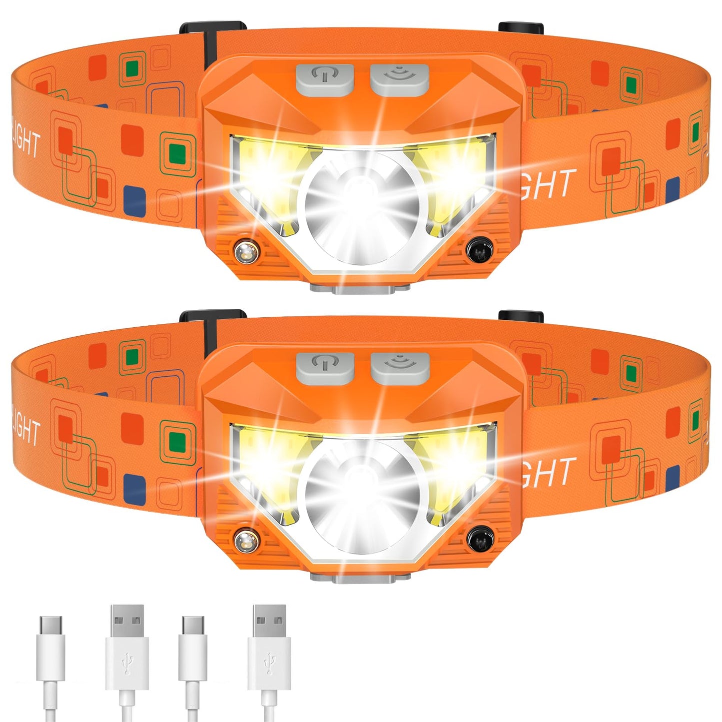 1200 Lumens Headlamp 2-Pack