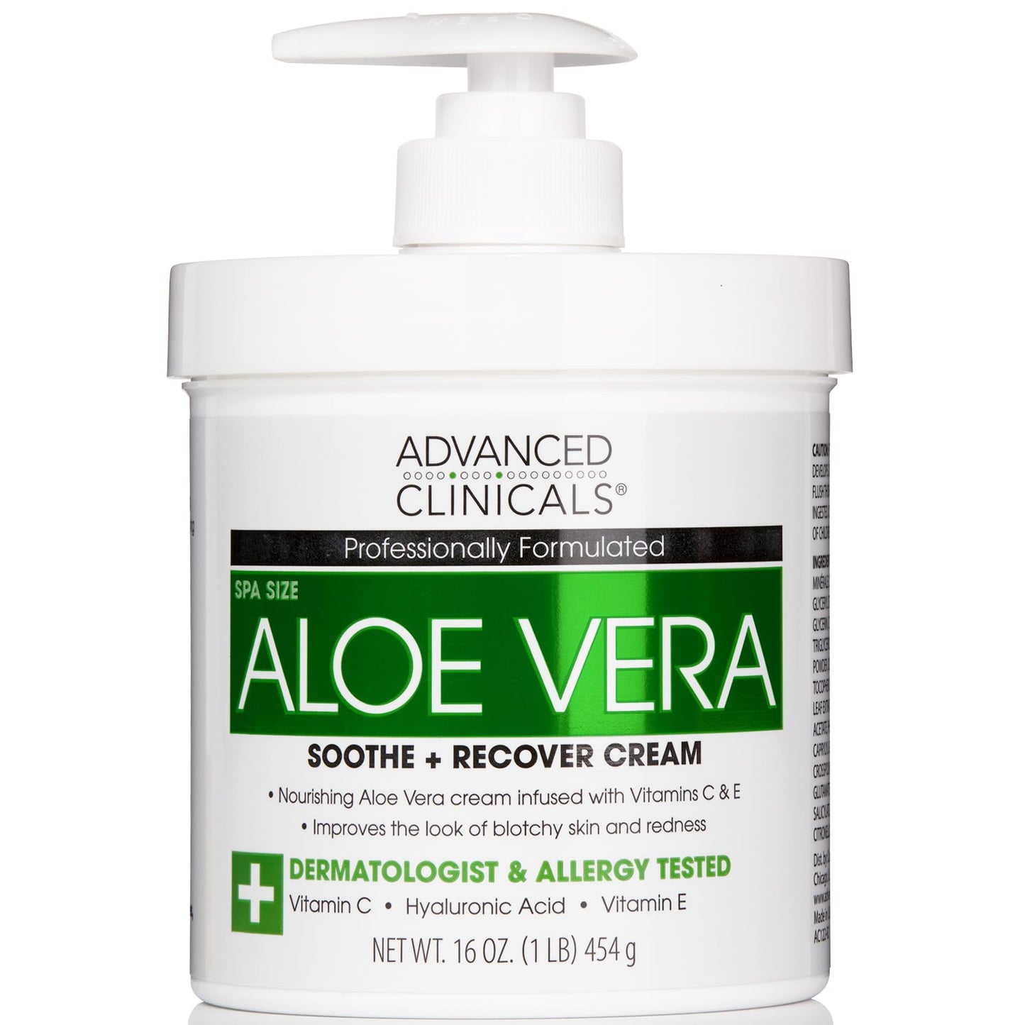 Advanced Clinicals Aloe Vera Lotion | Moisturizer with Hyaluronic Acid