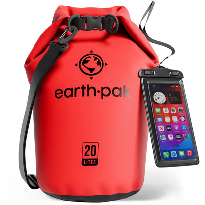 Earth Pak 55L Waterproof Dry Bag with Phone Pouch