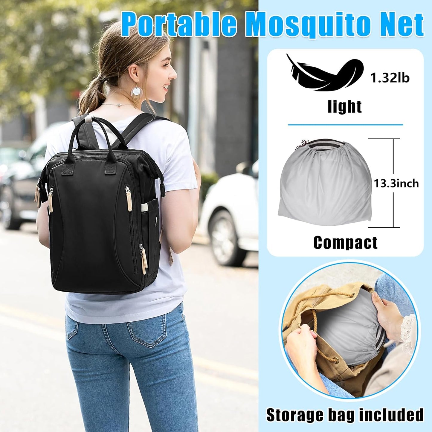 Extra Large Portable Pop Up Mosquito Net