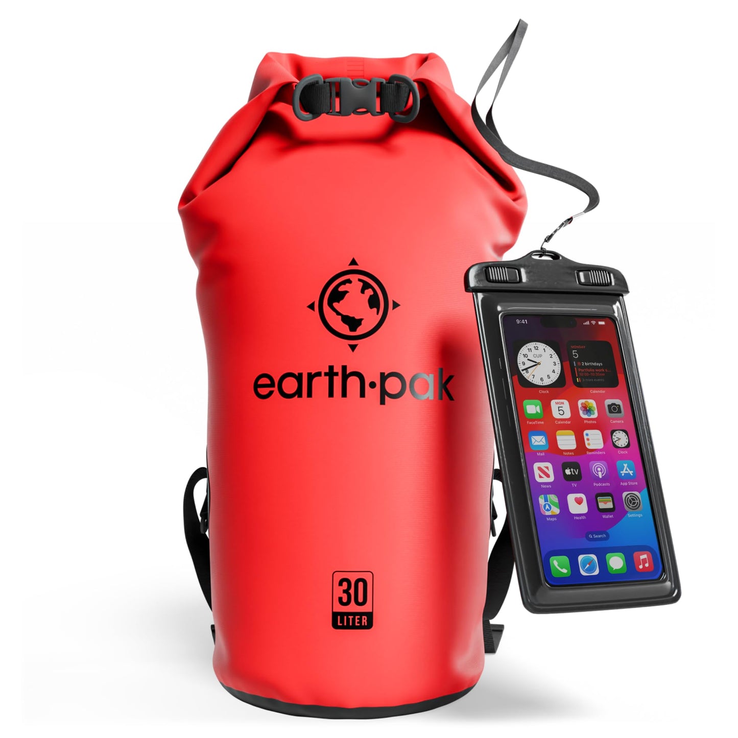 Earth Pak 55L Waterproof Dry Bag with Phone Pouch