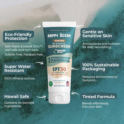 Sunscreen SPF 45 Biodegradable | Happy Ocean