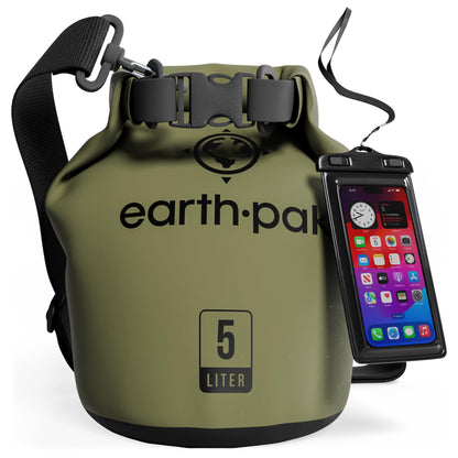 Earth Pak 55L Waterproof Dry Bag with Phone Pouch