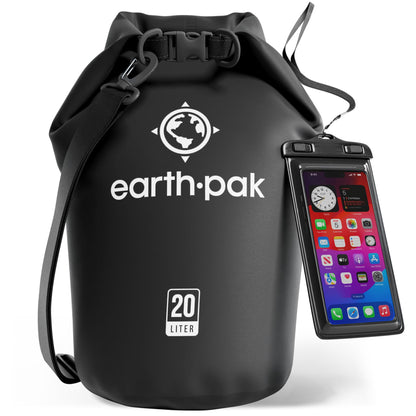 Earth Pak 55L Waterproof Dry Bag with Phone Pouch