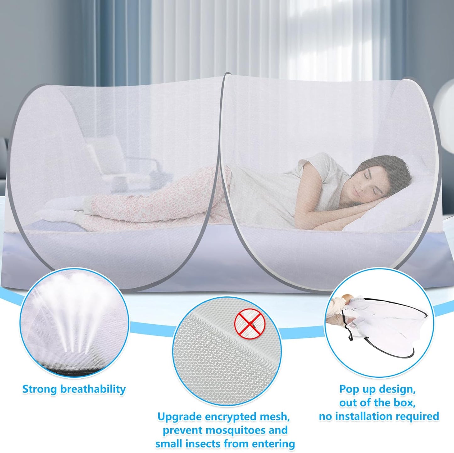 Extra Large Portable Pop Up Mosquito Net