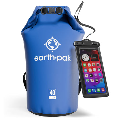 Earth Pak 55L Waterproof Dry Bag with Phone Pouch