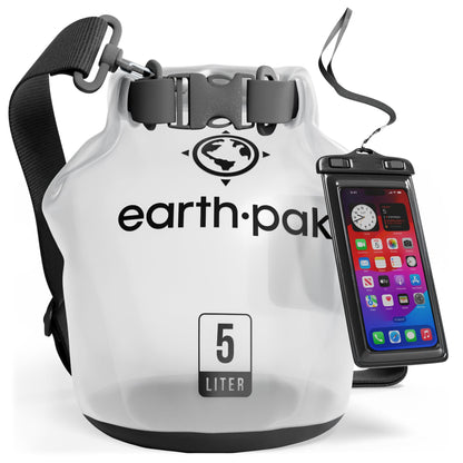 Earth Pak 55L Waterproof Dry Bag with Phone Pouch