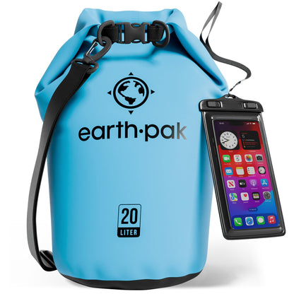 Earth Pak 55L Waterproof Dry Bag with Phone Pouch