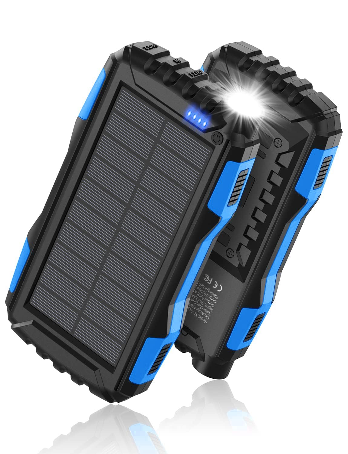 Solar Power Bank 42800mAh with LED Flashlight