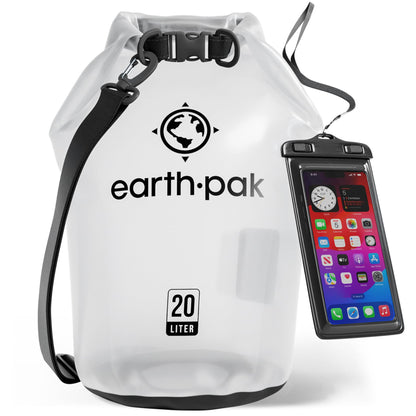 Earth Pak 55L Waterproof Dry Bag with Phone Pouch