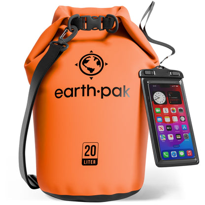 Earth Pak 55L Waterproof Dry Bag with Phone Pouch