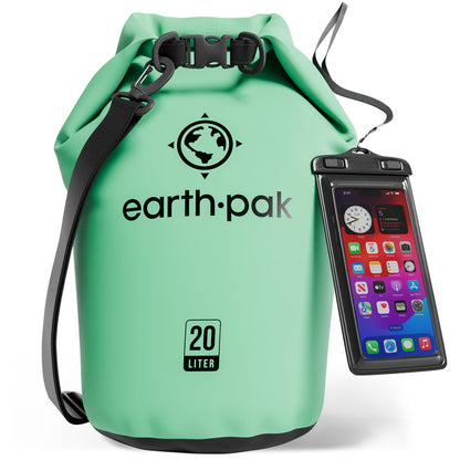 Earth Pak 55L Waterproof Dry Bag with Phone Pouch