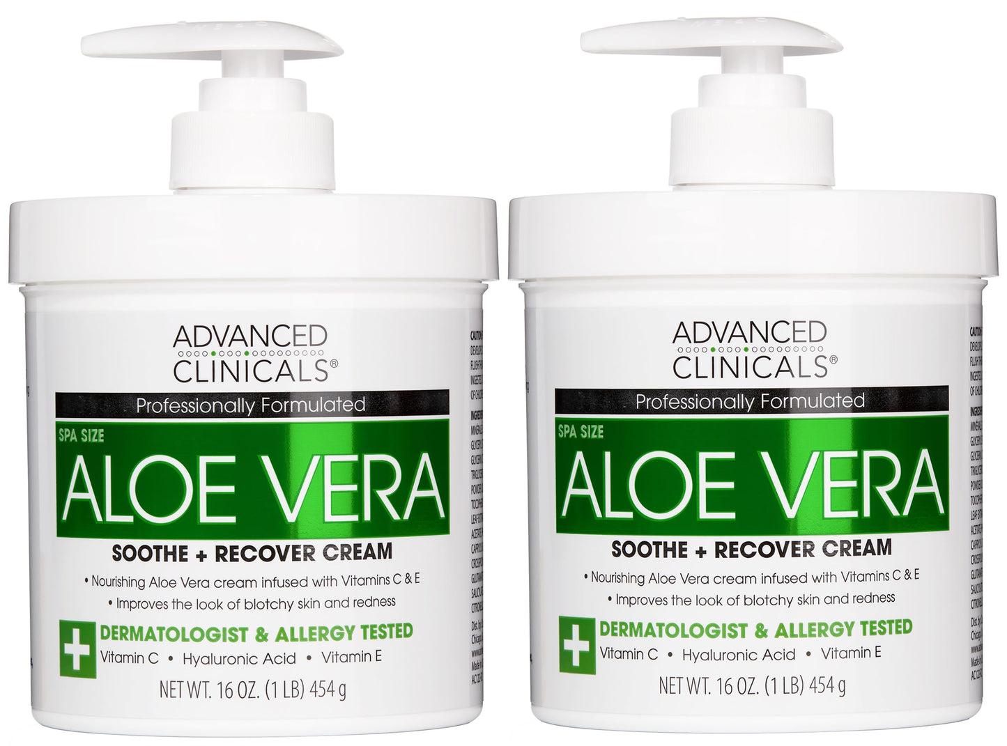 Advanced Clinicals Aloe Vera Lotion | Moisturizer with Hyaluronic Acid