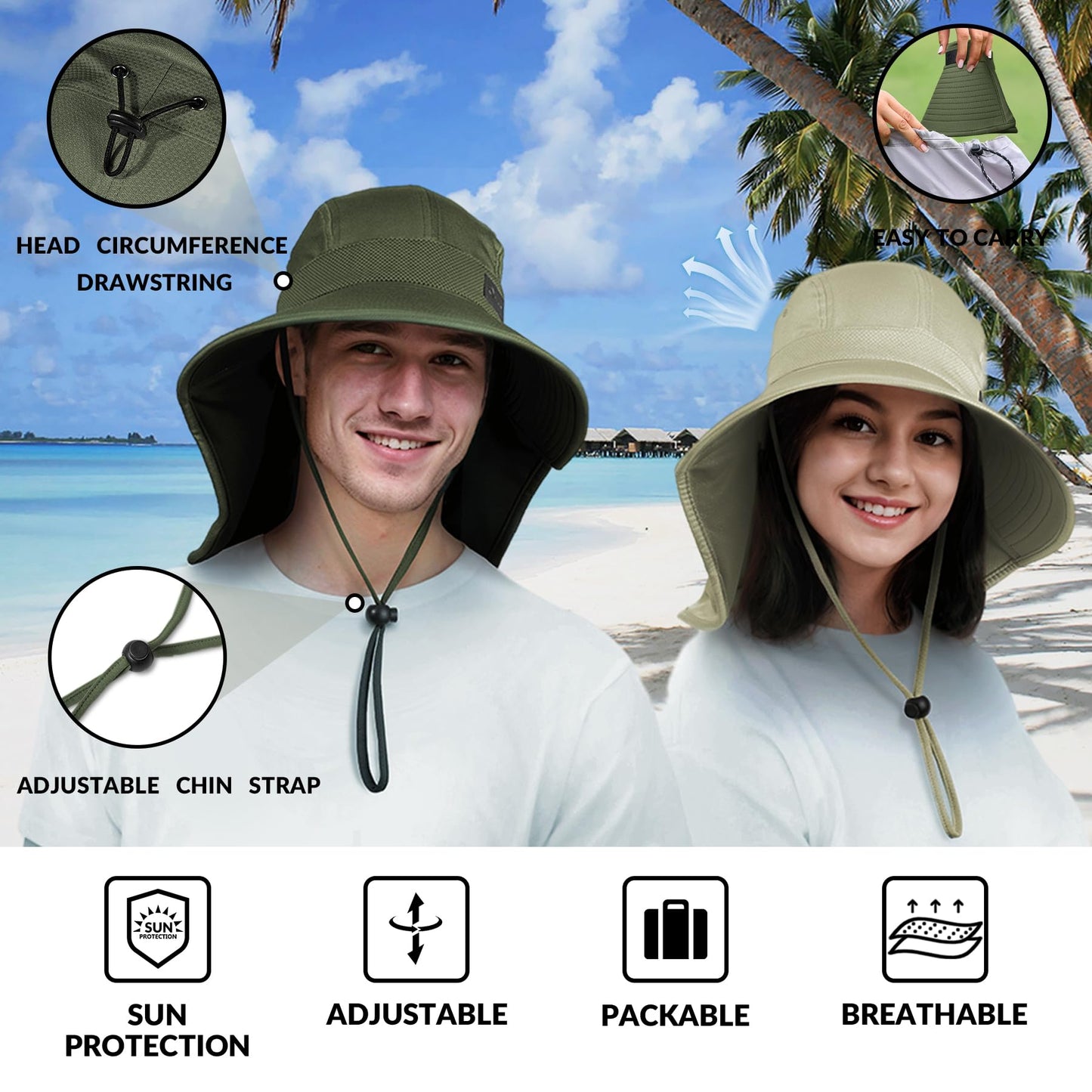 Sukeen Cooling Hat with UPF50+ Sun Protection