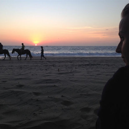 Horseback riding on the beach